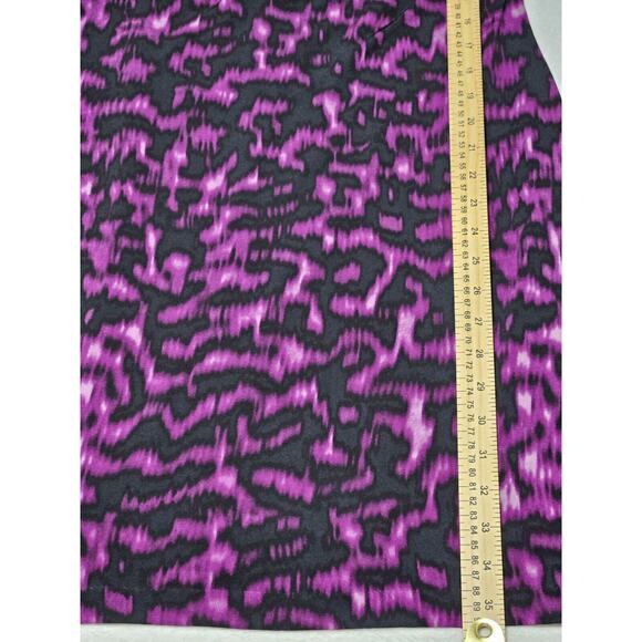 Vince Camuto Dress black purple long sleeve size large - Picture 4 of 5